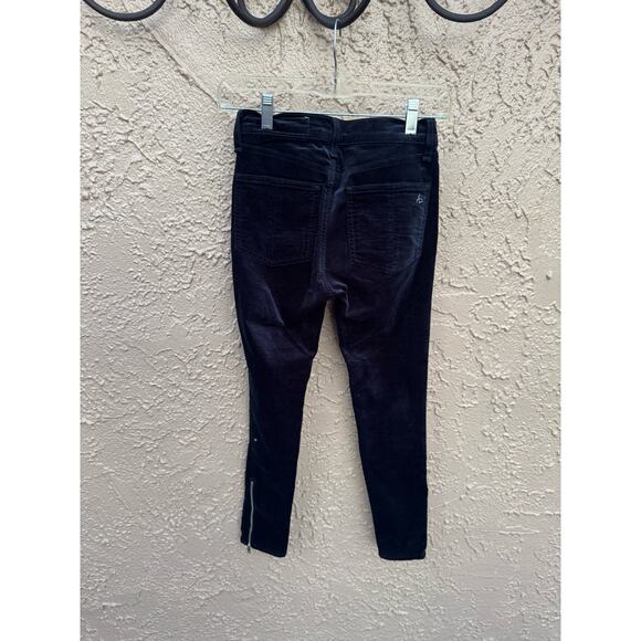 Rag & Bone Velvet Skinny Jeans, Ankle Zip, Skinny Midrise - Picture 6 of 12